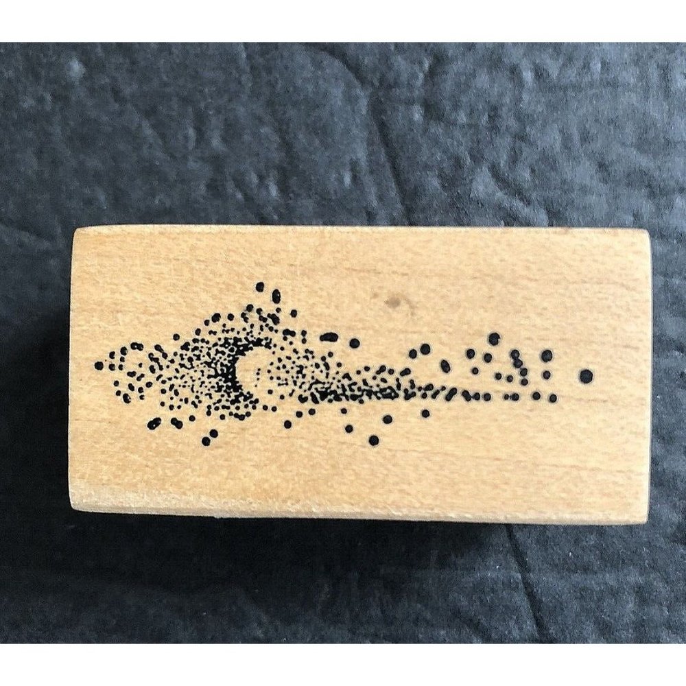 Serendipity Rubber Stamp Crashing Wave Beach Ocean Sea Seascape